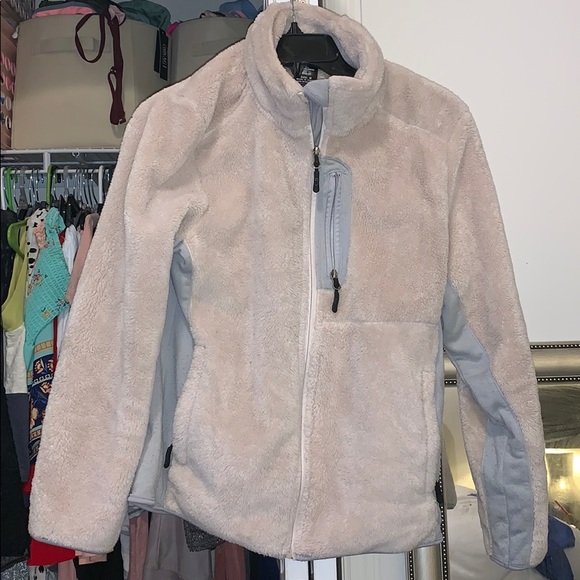 Jackets & Blazers - CB fleece zip up jacket pullover grey tan north